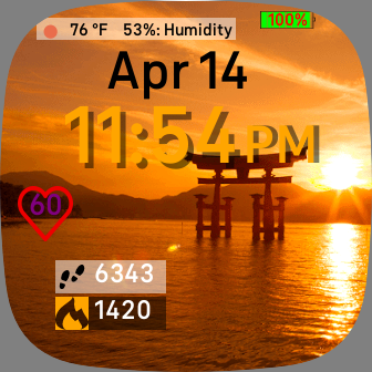 Display of FitBit watch face.
